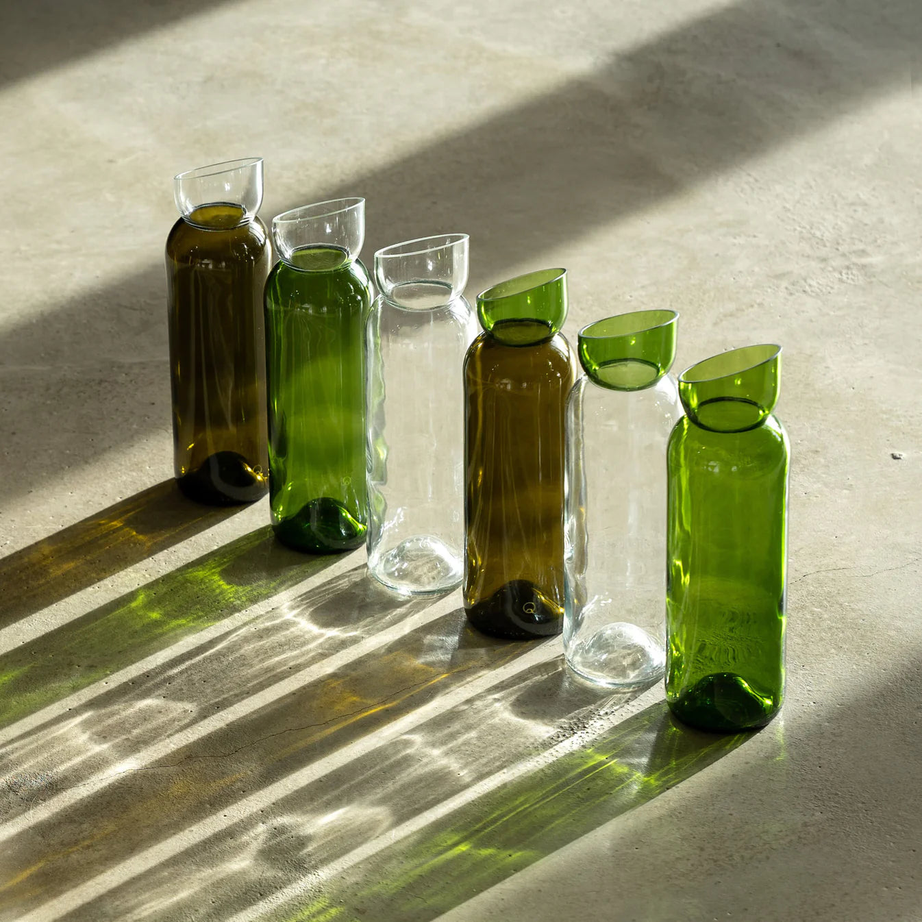 Carafe en verre upcyclé