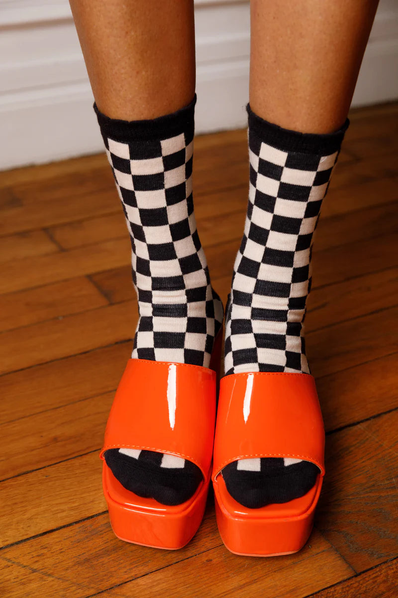 Chaussettes | Damier Noir