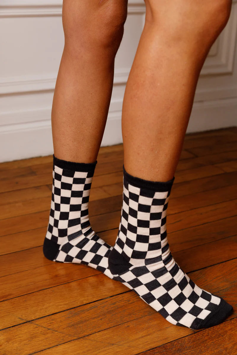 Chaussettes | Damier Noir
