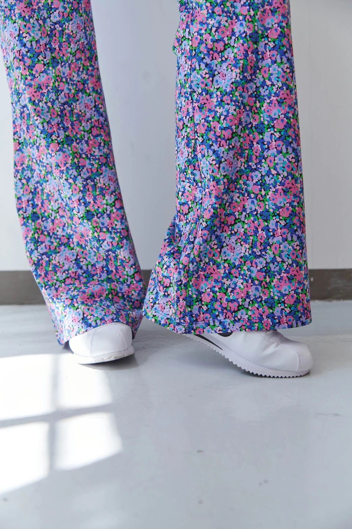 Pantalon coton bio évasé | Confettis Violet