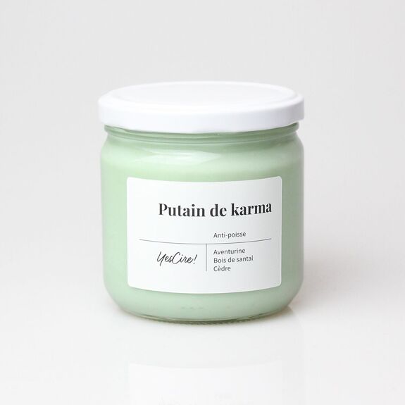 Bougie Lithothérapie | Putain de Karma "anti-poisse"
