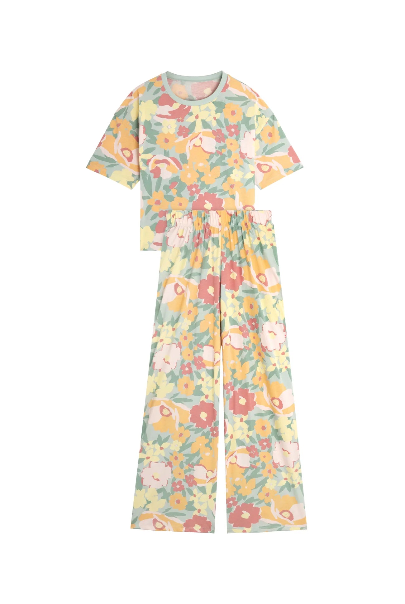 Pyjama long coton BIO | Allamanda vert