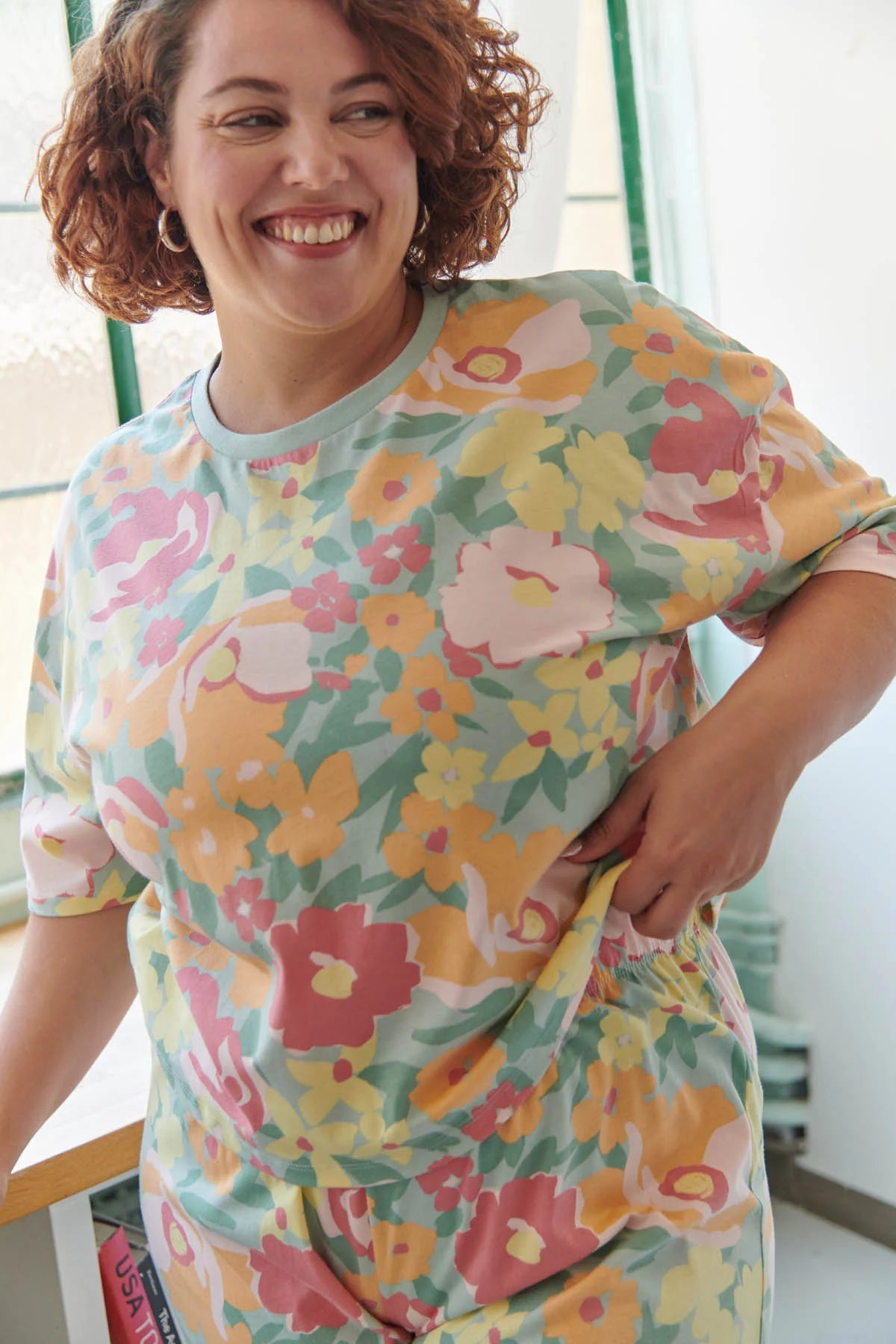 Pyjama long coton BIO | Allamanda vert