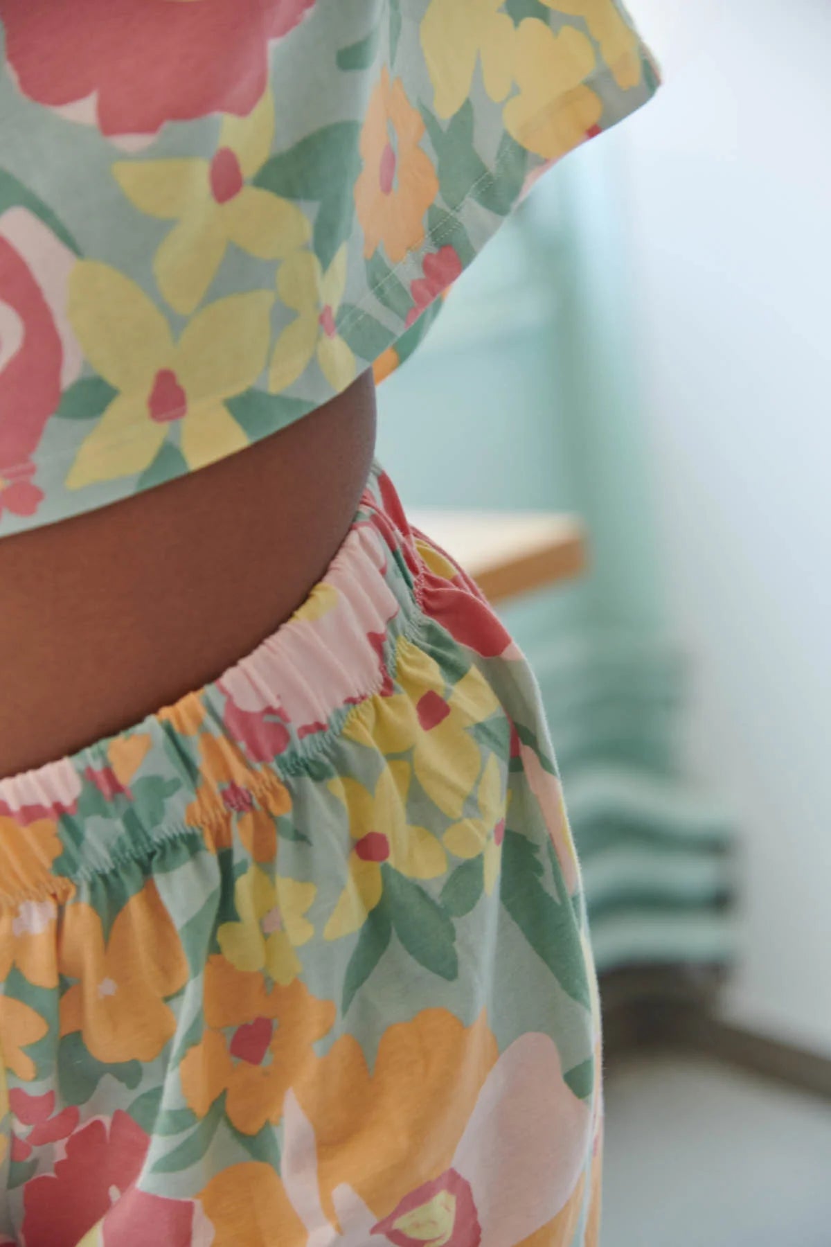 Pyjama long coton BIO | Allamanda vert