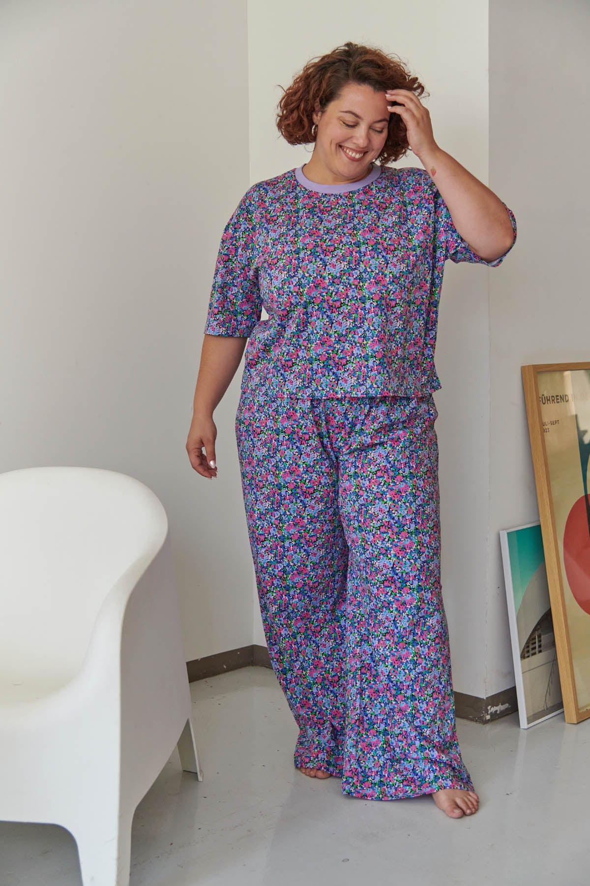 Pyjama long coton BIO | Confettis Violet