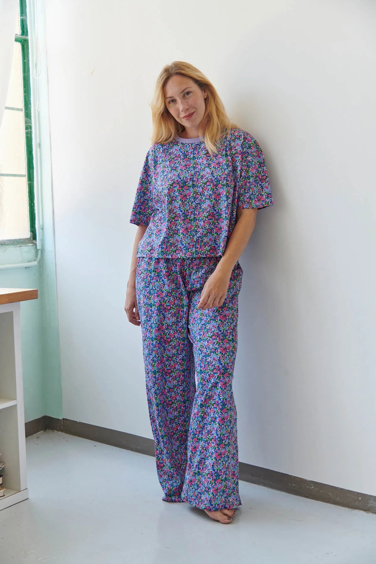 Pyjama long coton BIO | Confettis Violet