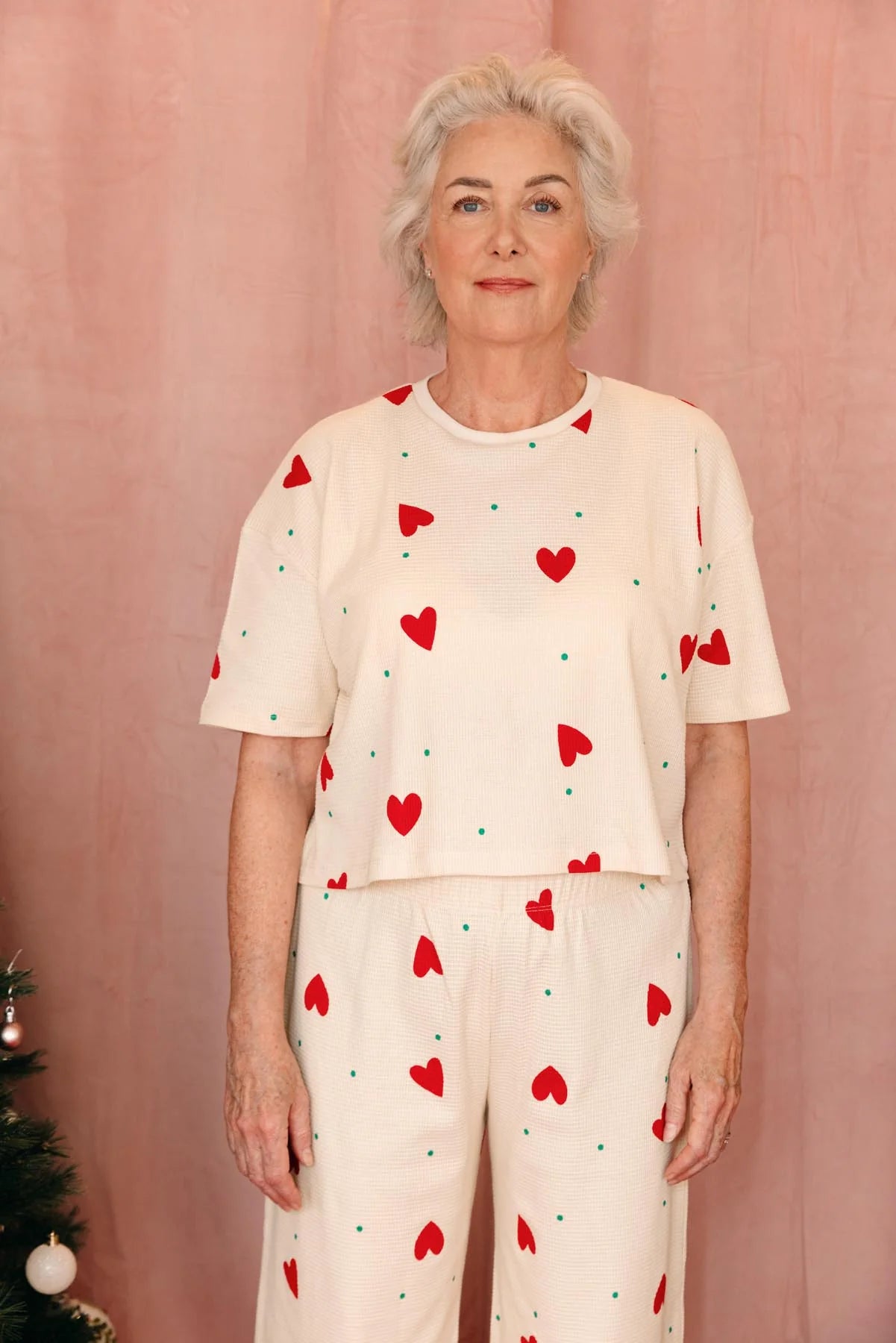 Pyjama manches longues coton BIO | Gaufré Petit Coeur