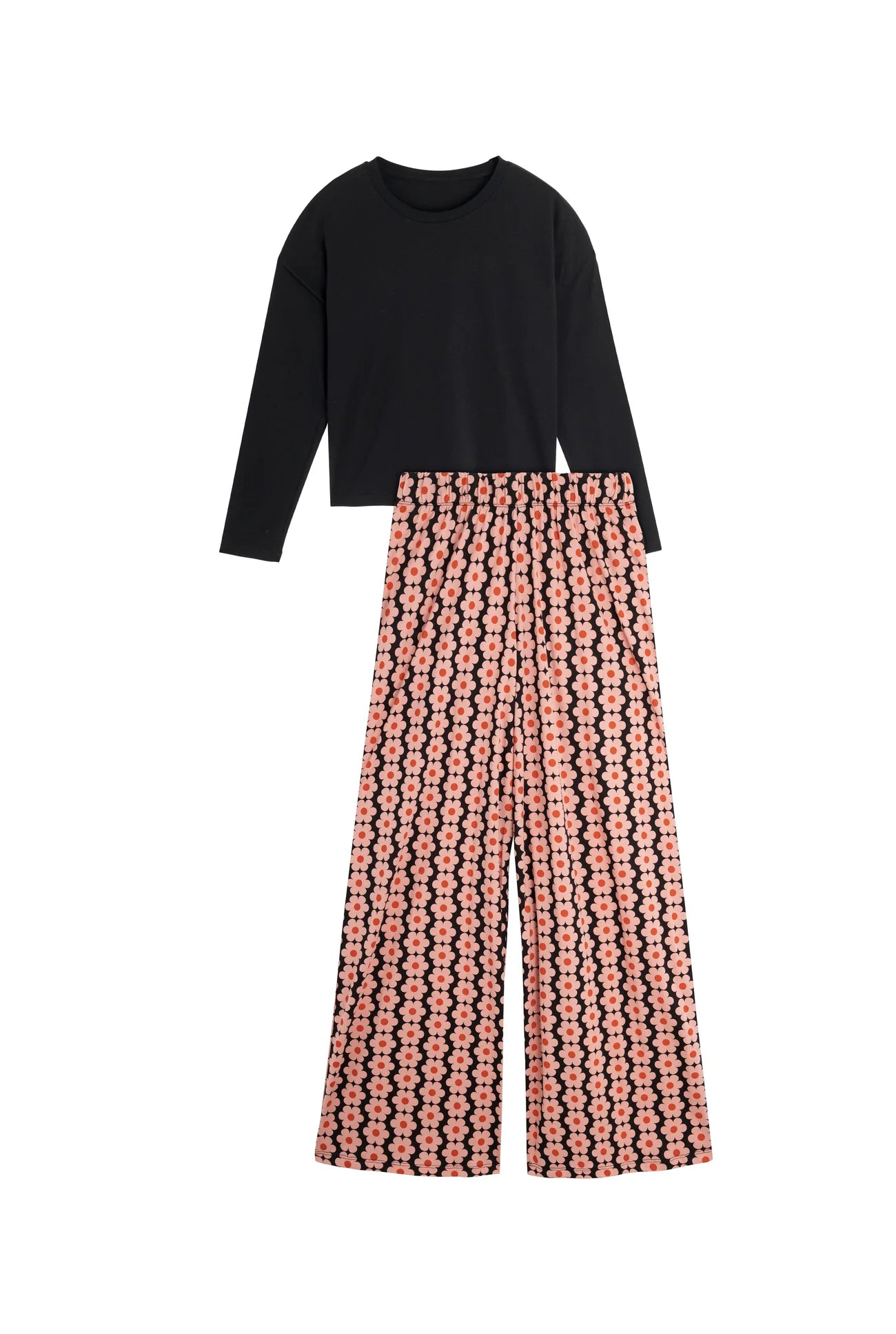Pyjama manches longues coton BIO | Monique Noir
