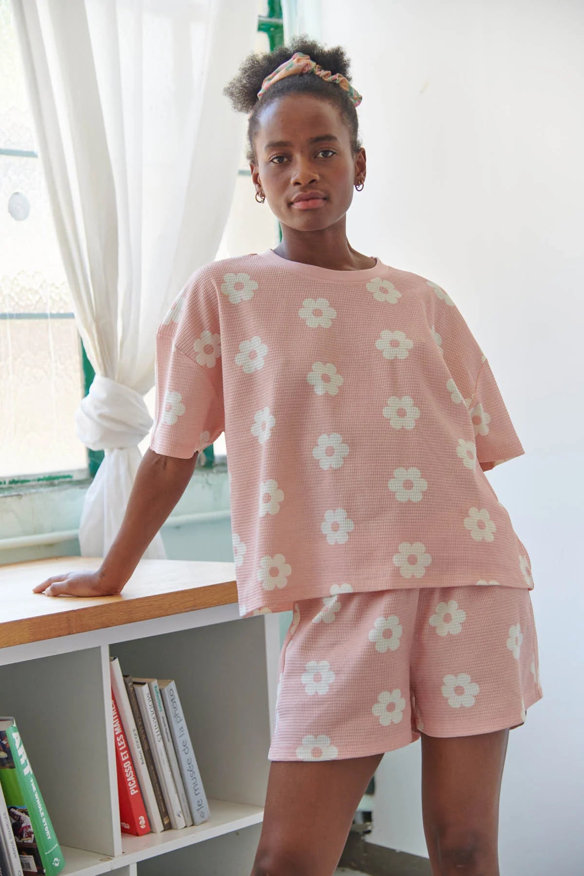 Pyjama coton BIO | Gaufré Monique Rose