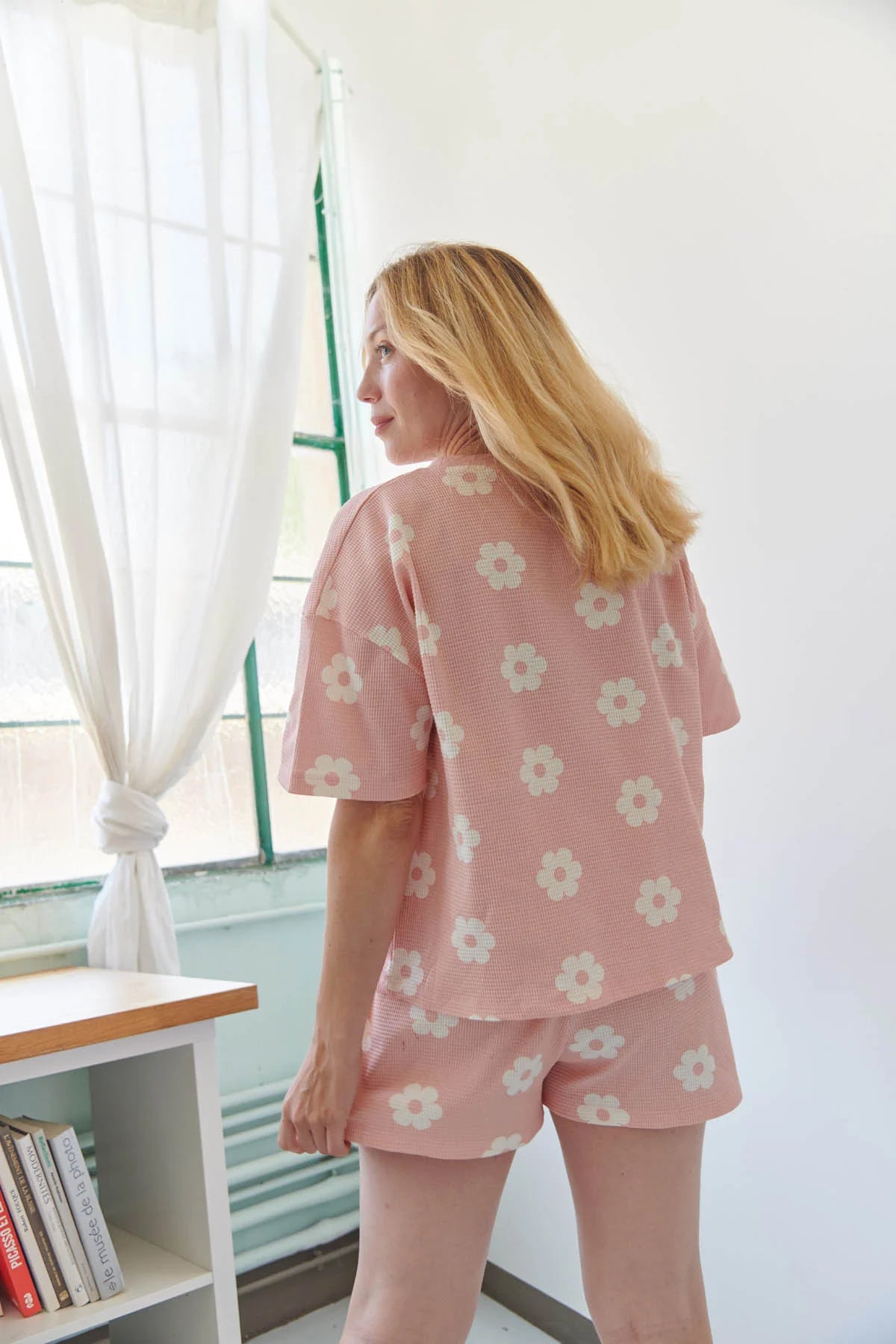 Pyjama coton BIO | Gaufré Monique Rose