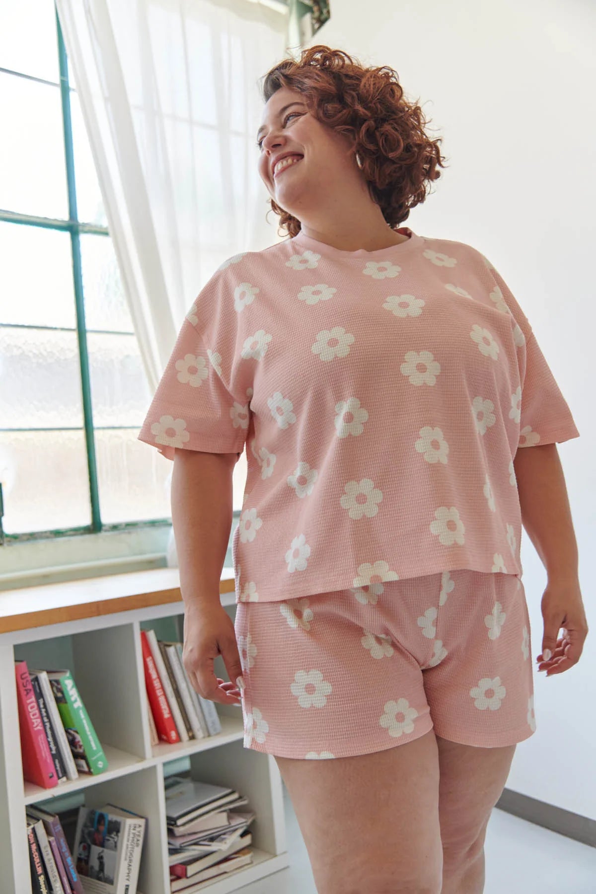 Pyjama coton BIO | Gaufré Monique Rose