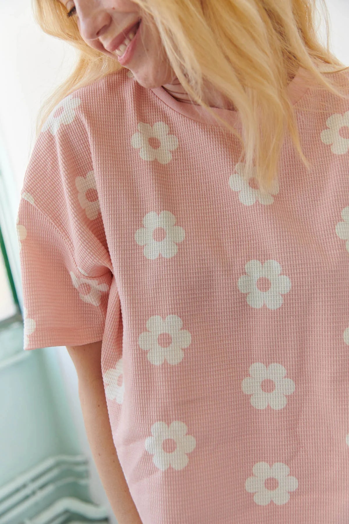 Pyjama coton BIO | Gaufré Monique Rose