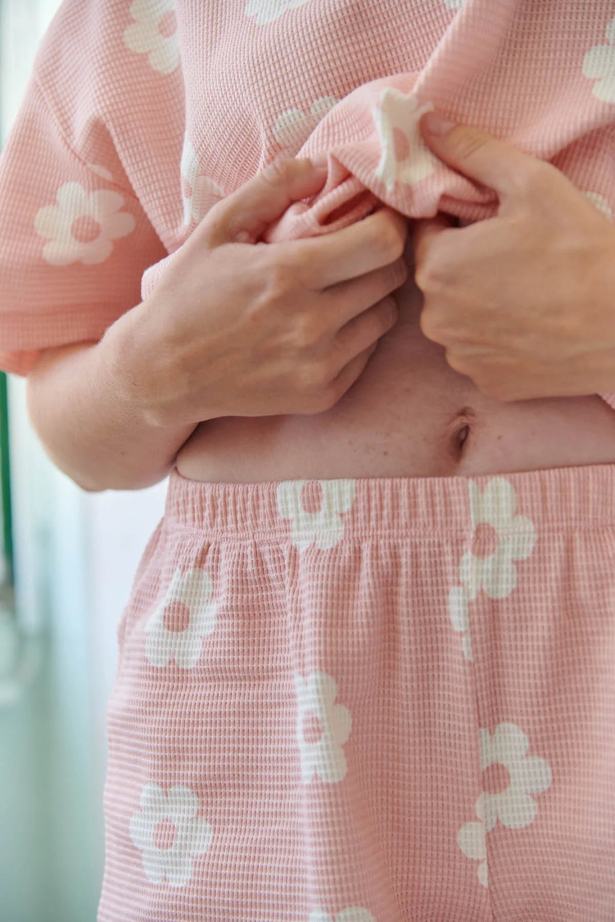 Pyjama coton BIO | Gaufré Monique Rose