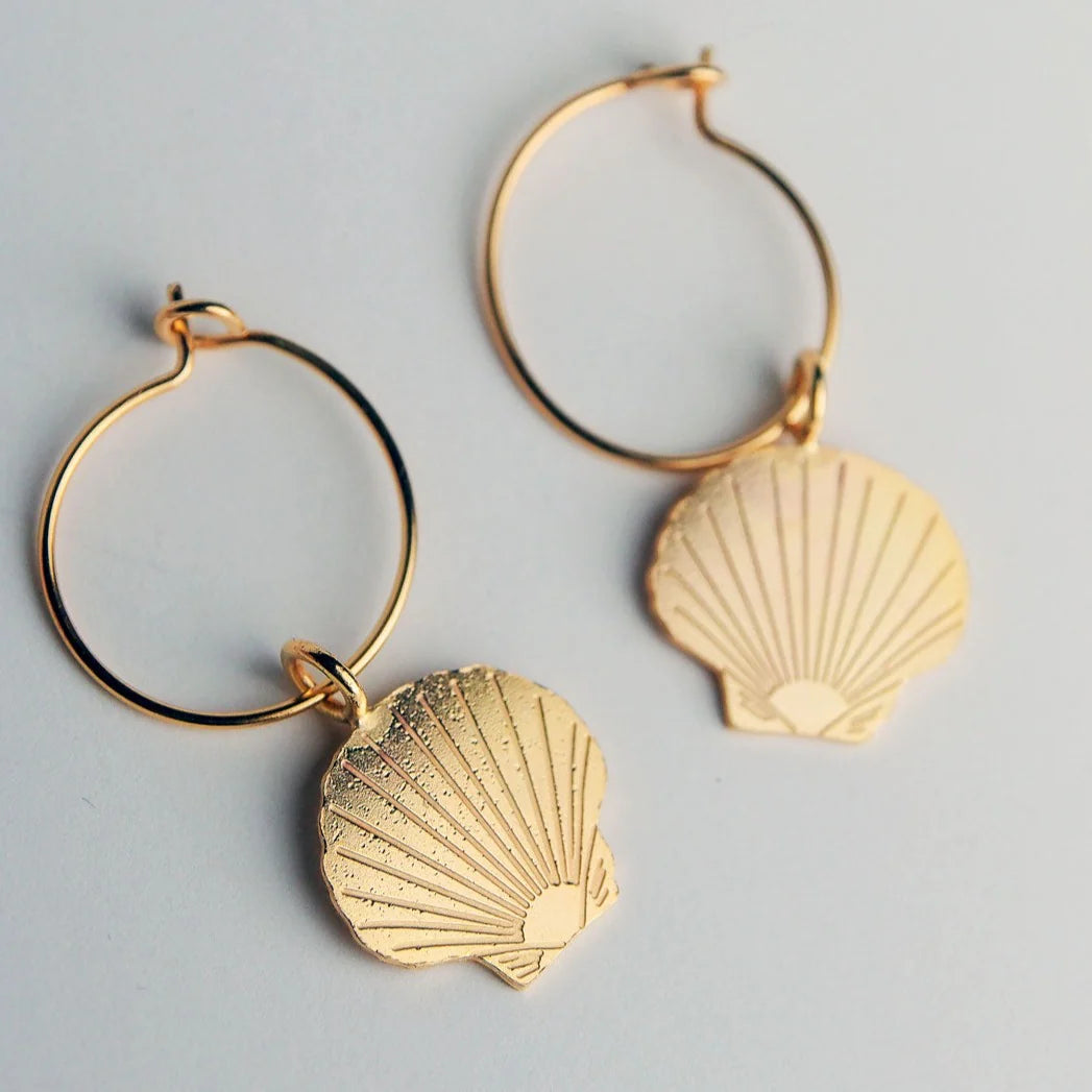 Earrings | Rainbow hoop earrings