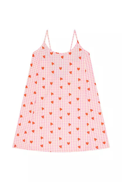 Nuisette coton BIO | Vichy Coeurs Rose