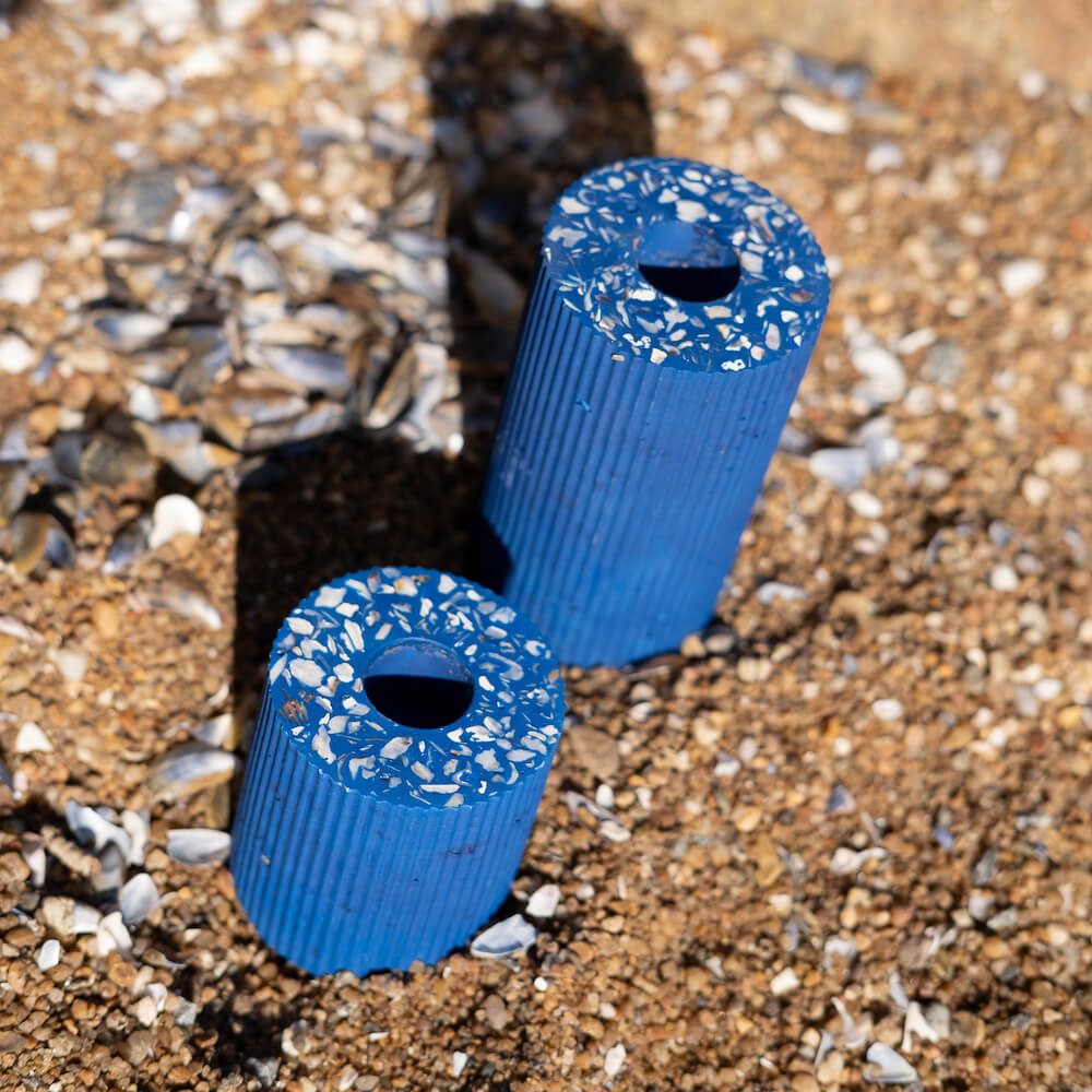 Bougeoirs | Huitres pigment bleu