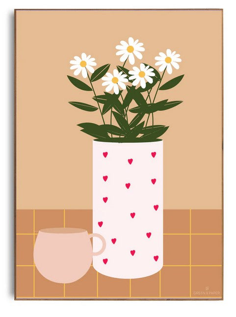 Affiche A4 | Vase Coeur