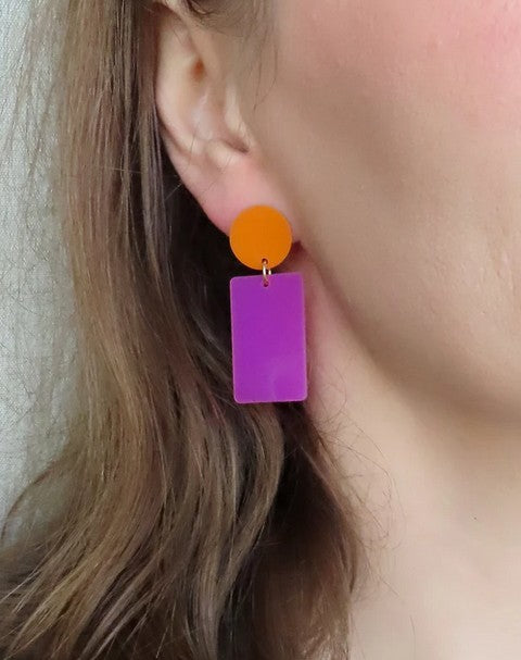 Boucles d'oreille | Circle Rectangles