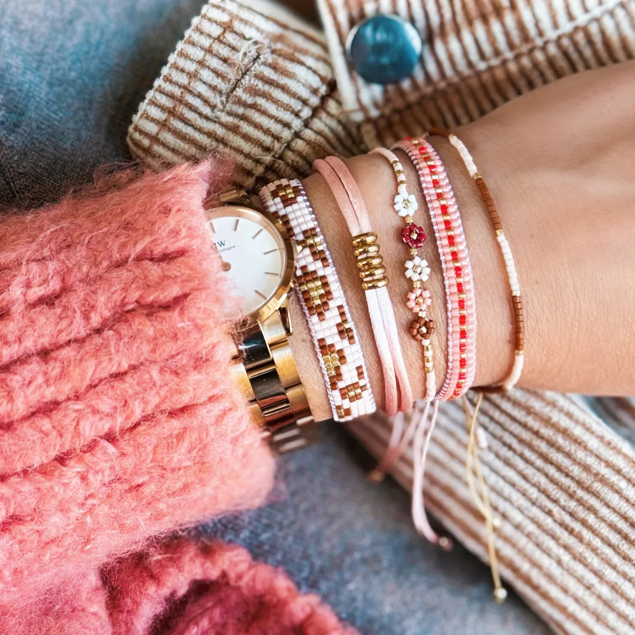 Bracelet Perles | LĂ©opard Rose