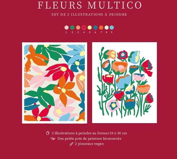 Peinture aux numéros | Fleurs multico