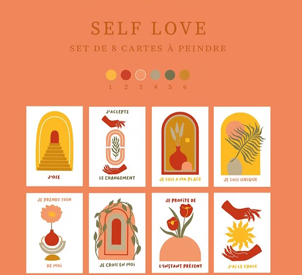 Cartes à peindre | Self Love