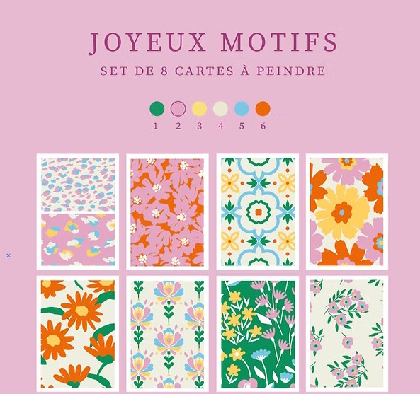 Cartes à peindre | Joyeux motifs