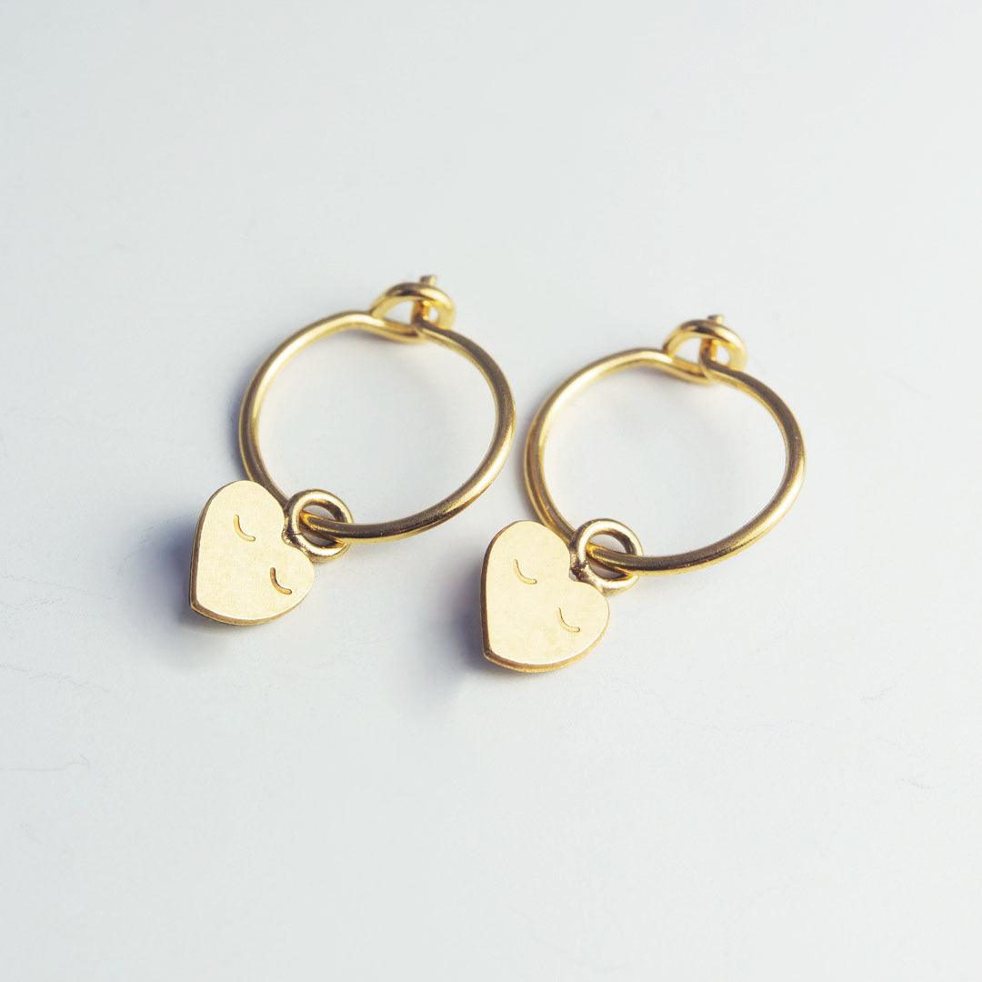 Boucles d'oreilles | Baby Créoles Coeur - Nubia