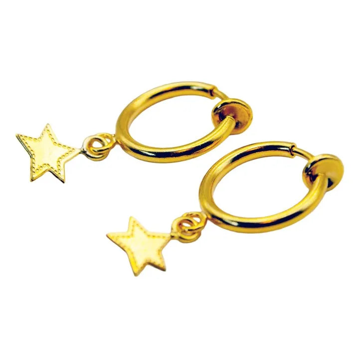 Boucles d'oreilles à clipser | Créoles Etoile