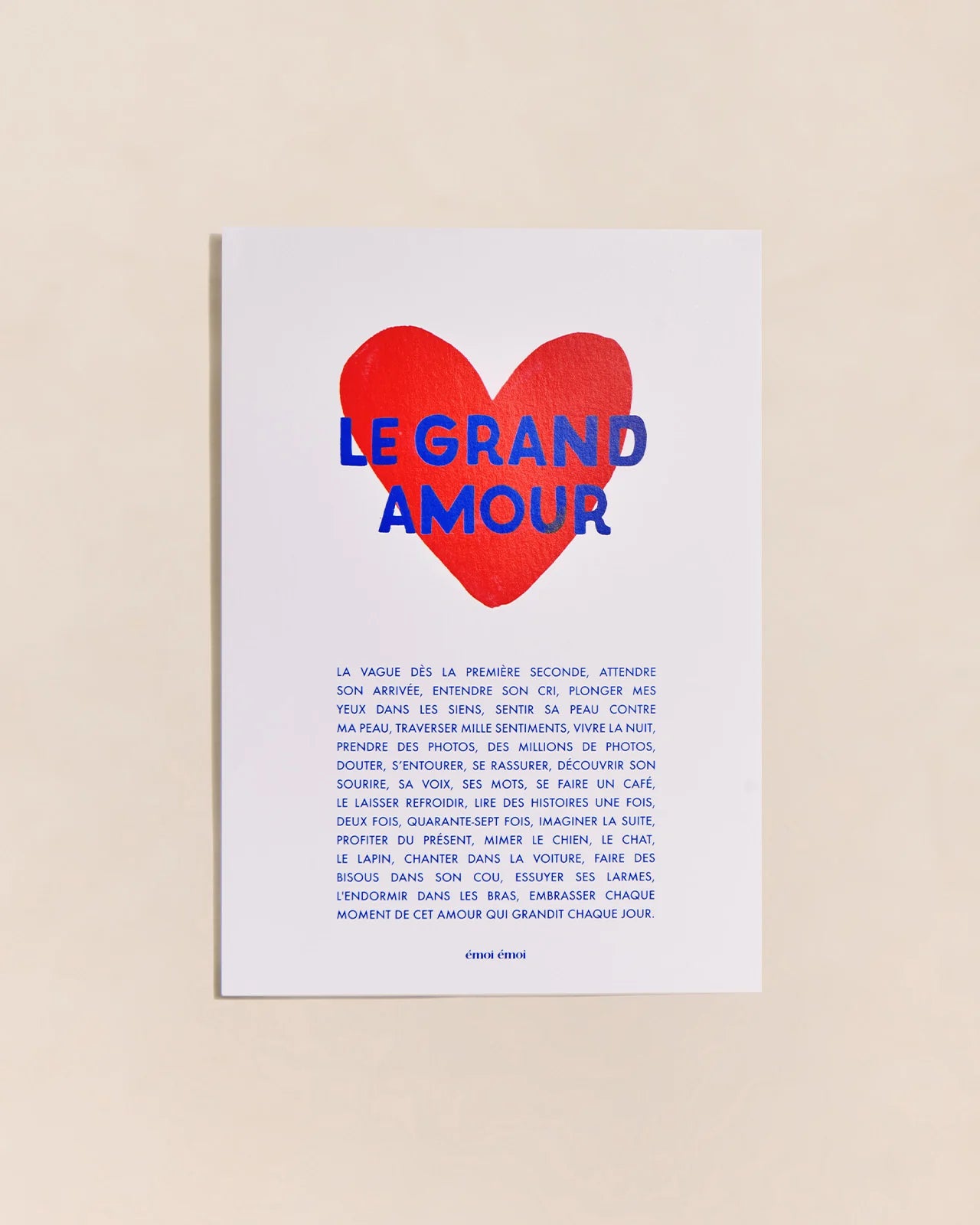Affiche A3 | Le grand amour