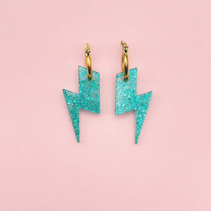Boucles d'oreilles | Créoles Eclairs Pailletés