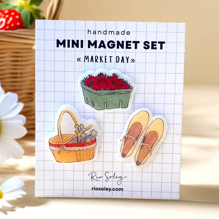 Trio de mini aimants | Market Day
