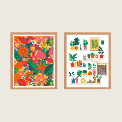 Peinture aux numéros | Jardins - Duo 24x30cm
