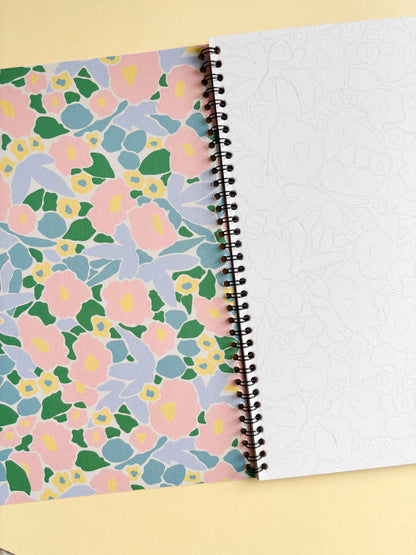 Carnet de coloriage A4 | Motifs en fleurs