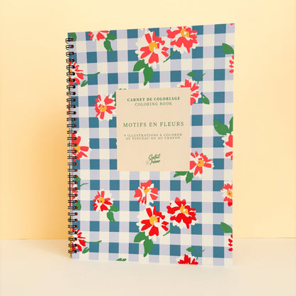 Carnet de coloriage A4 | Motifs en fleurs