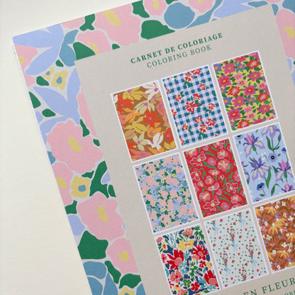 Carnet de coloriage A4 | Motifs en fleurs