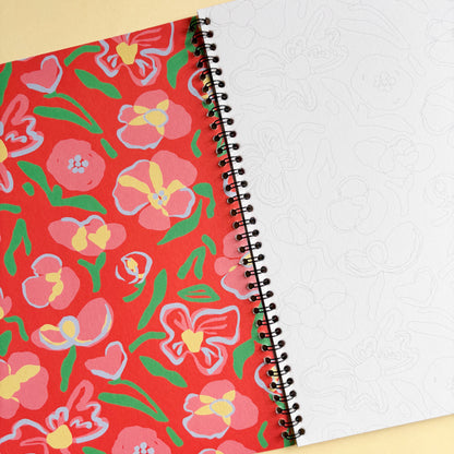 Carnet de coloriage A4 | Motifs en fleurs