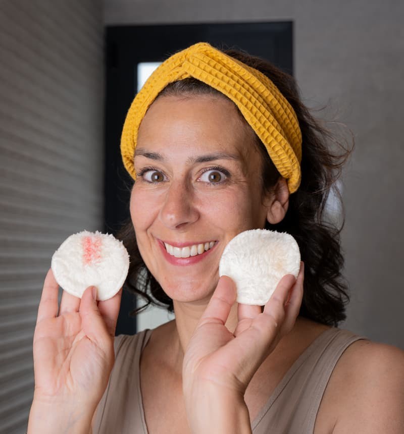 Disques démaquillants à l'eau