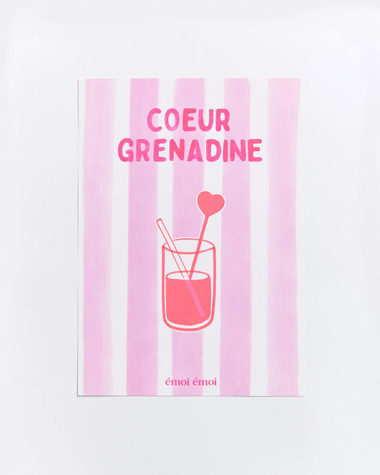 Affiche A4 | Coeur Grenadine