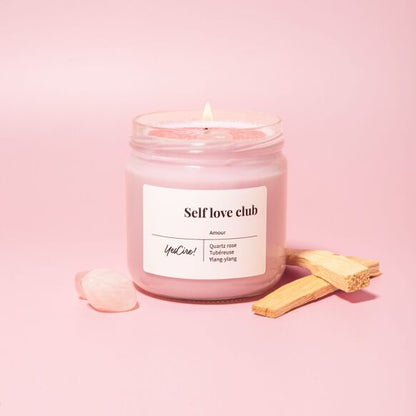 Bougie Lithothérapie | Self Love Club "amour"