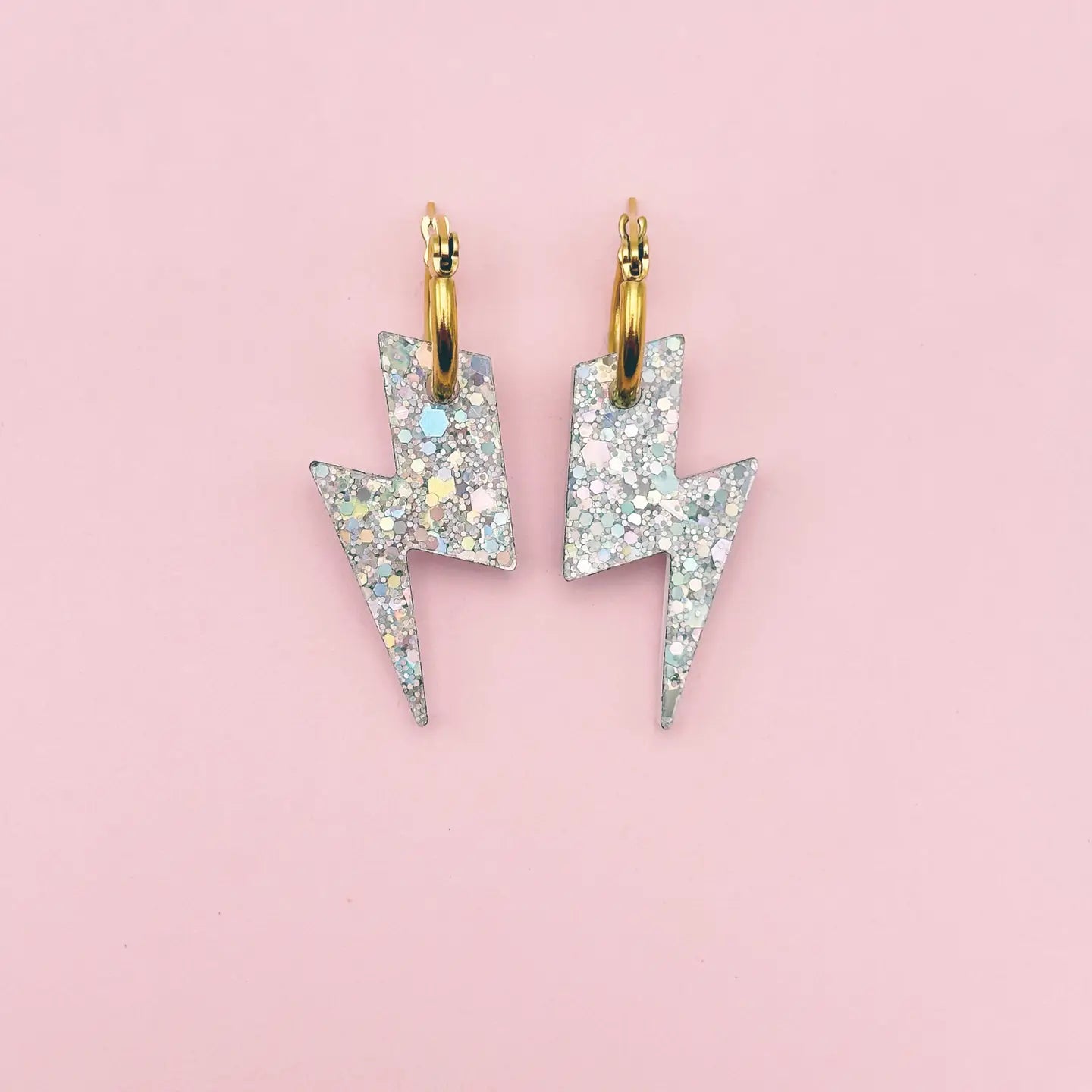 Boucles d'oreilles | Créoles Eclairs Pailletés