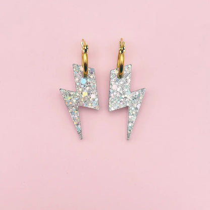 Boucles d'oreilles | Créoles Eclairs Pailletés
