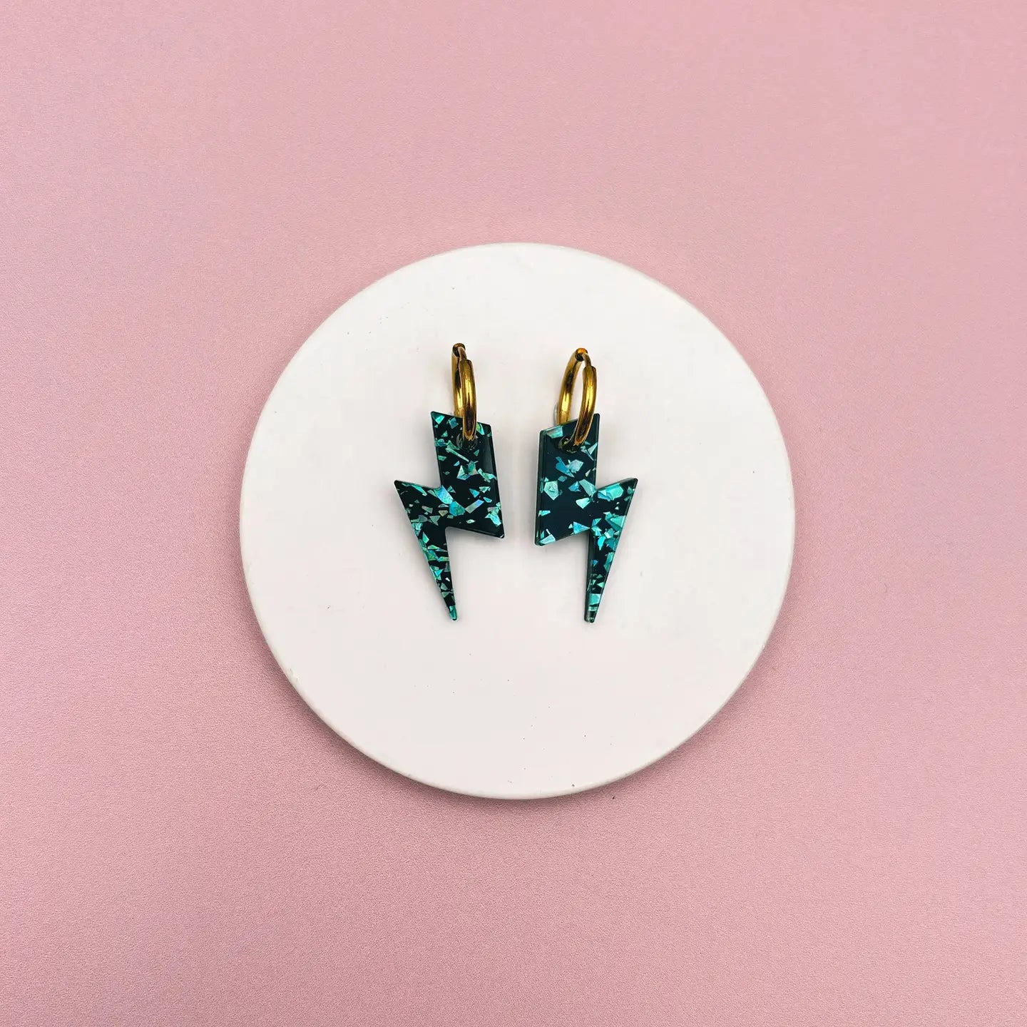 Boucles d'oreilles | Créoles Eclairs Pailletés