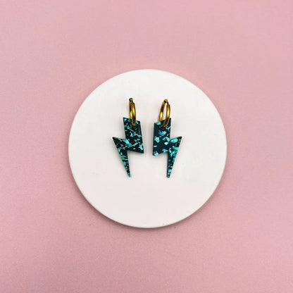 Boucles d'oreilles | Créoles Eclairs Pailletés