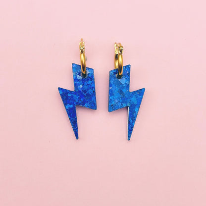 Boucles d'oreilles | Créoles Eclairs Pailletés