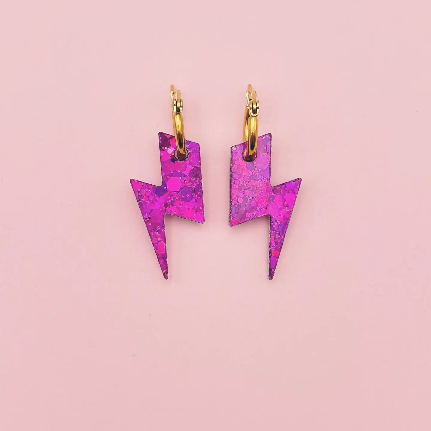 Boucles d'oreilles | Créoles Eclairs Pailletés