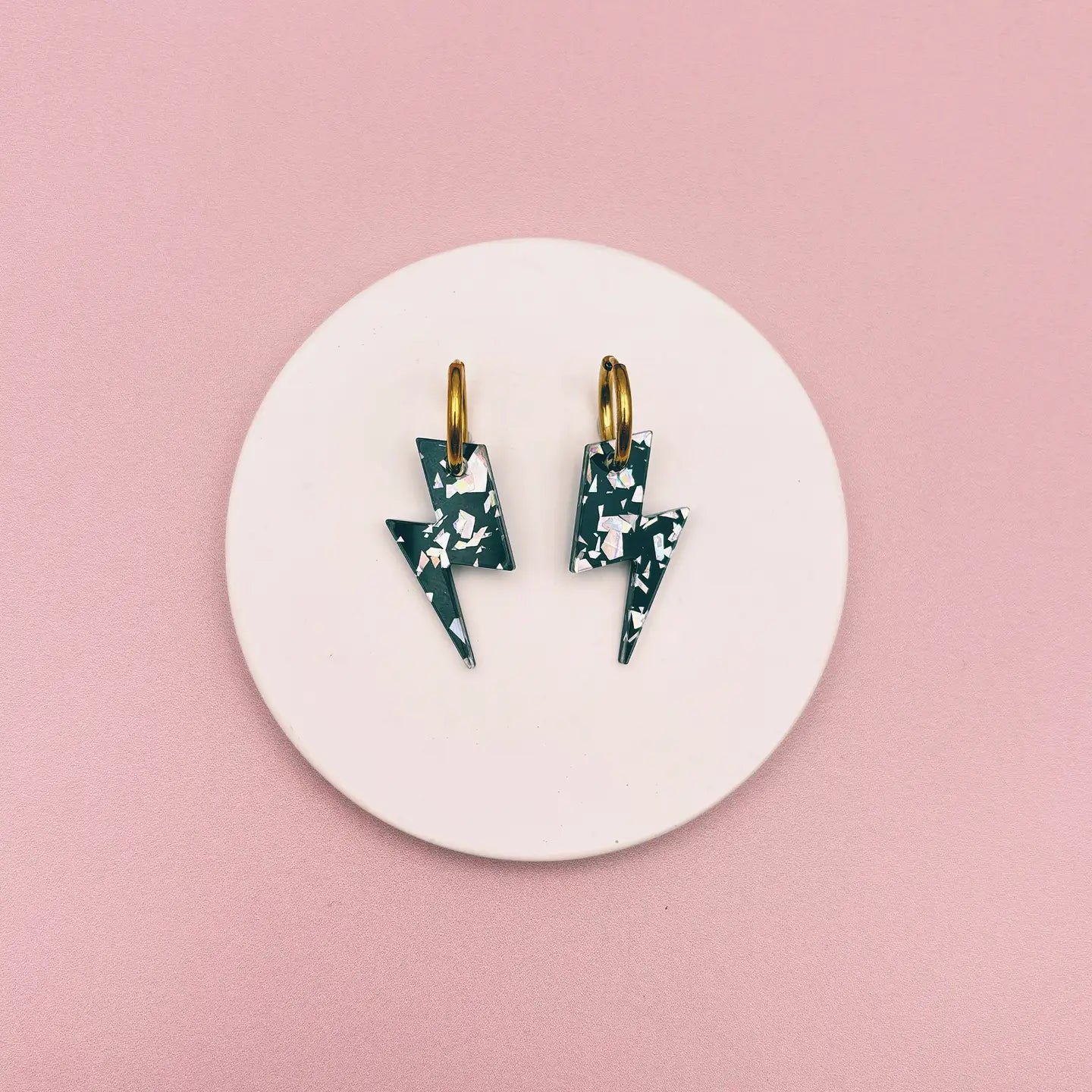 Boucles d'oreilles | Créoles Eclairs Pailletés