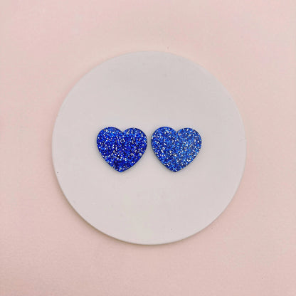 Boucles d'oreilles | Puces Coeurs - plusieurs coloris