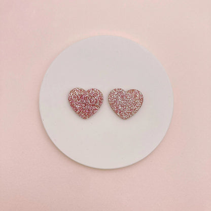 Boucles d'oreilles | Puces Coeurs - plusieurs coloris