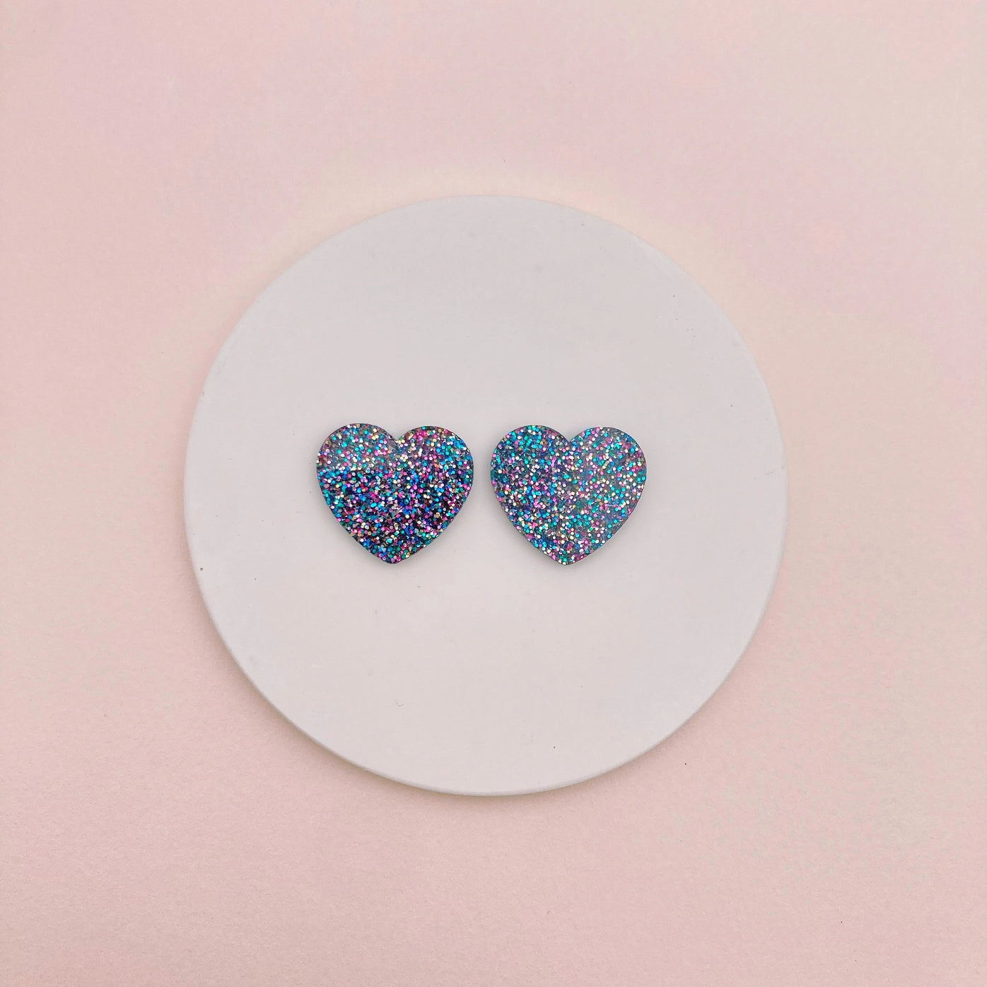 Boucles d'oreilles | Puces Coeurs - plusieurs coloris