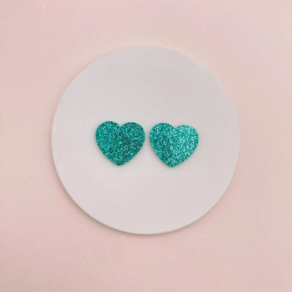 Boucles d'oreilles | Puces Coeurs - plusieurs coloris